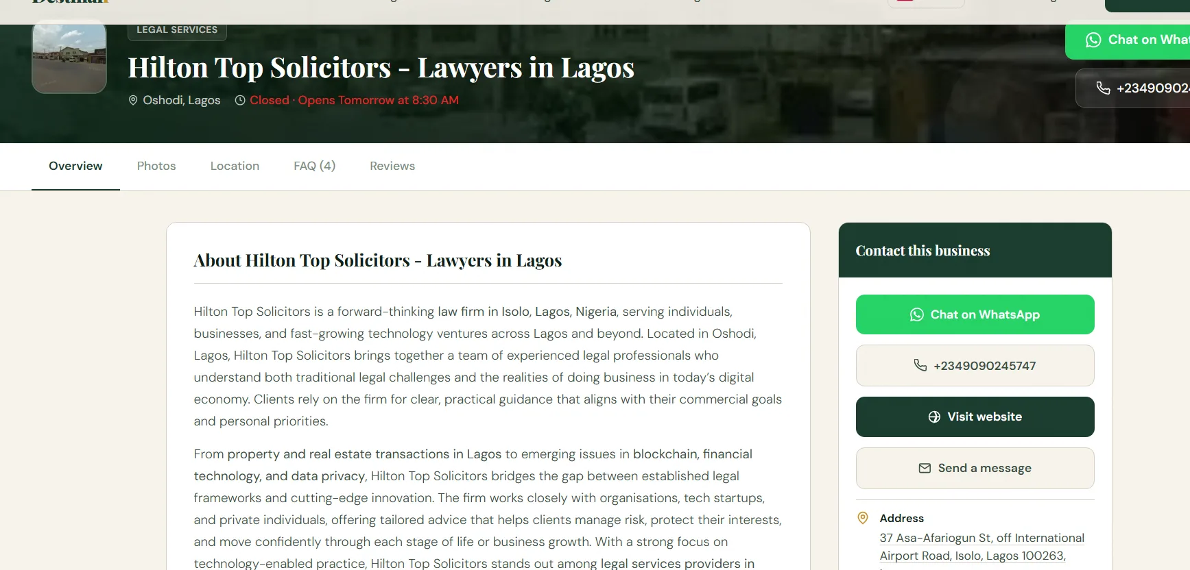 Online Directories for Lawyers