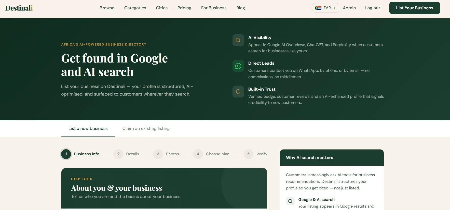 Claim Business Listing